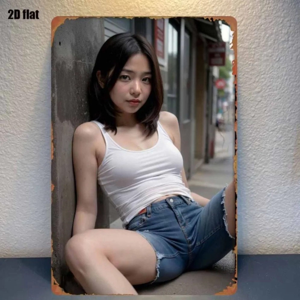 Asian Street Fashion Girls - Новое модное HD-панно из металла -