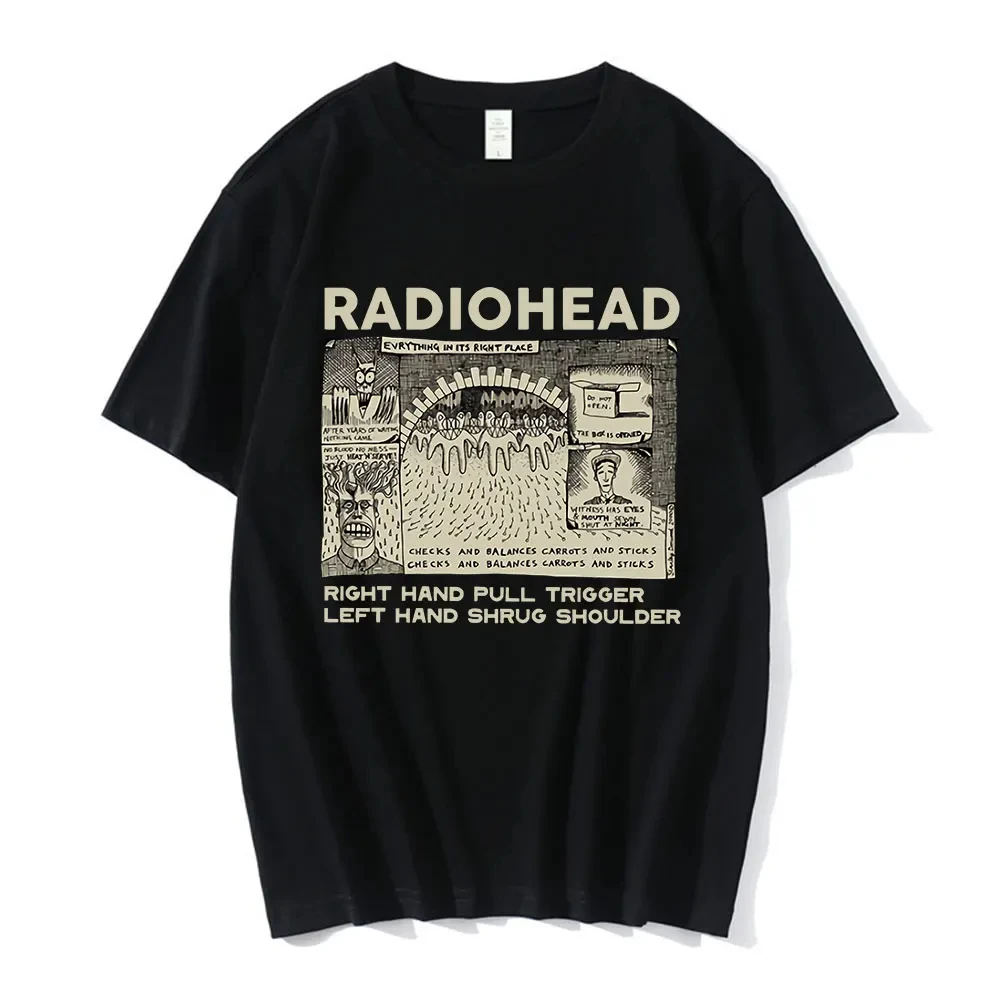 Street Fashion For Boy - Винтажная классическая футболка Radiohead для мужчин,